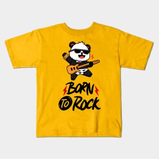 Born To Rock Panda Kids T-Shirt